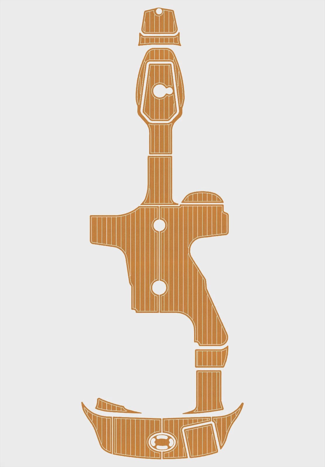 1 Kit EVA foam boat flooring Faux Teak Deck 2002-2008 Sea Ray 220 Sundeck