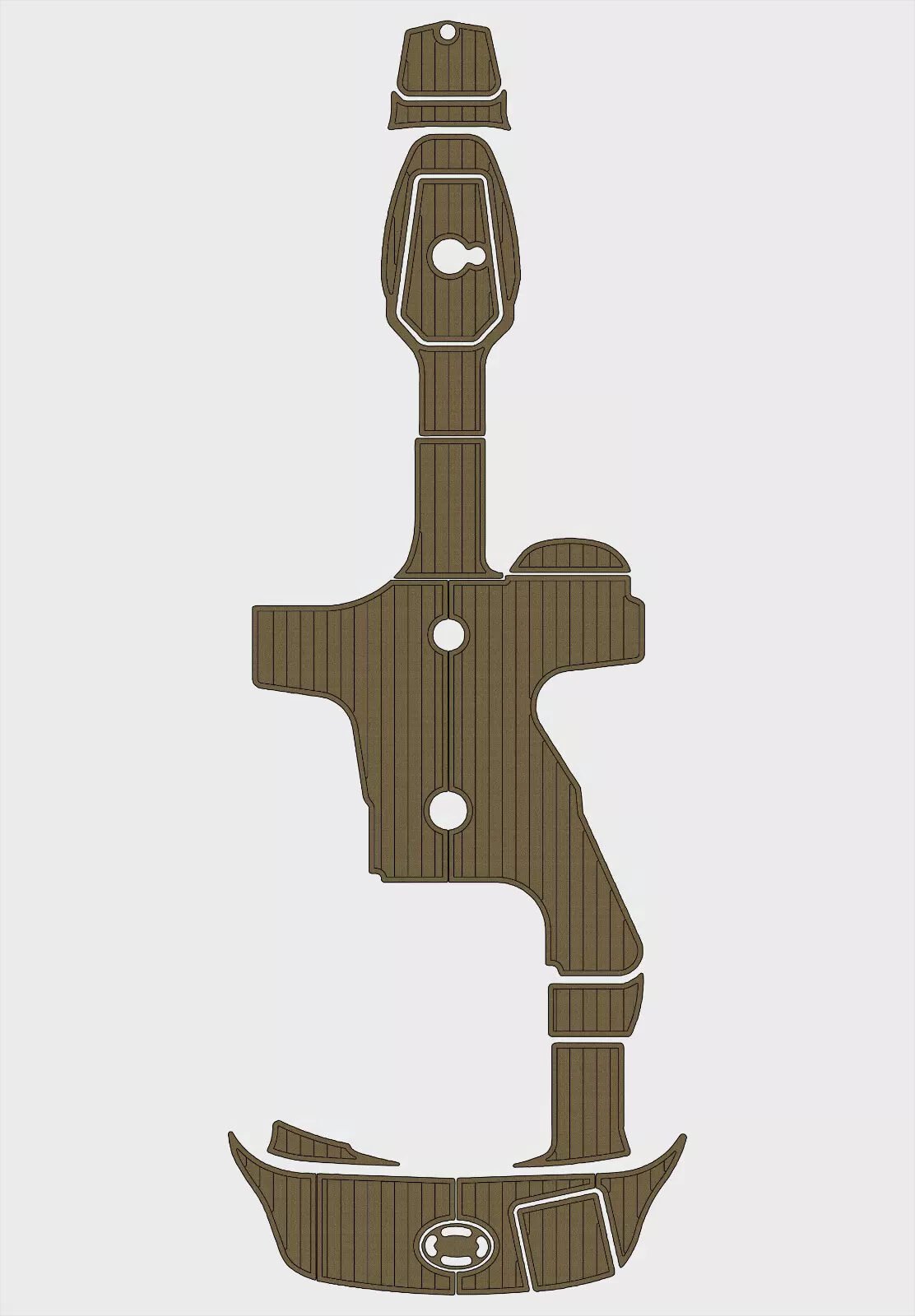 1 Kit EVA foam boat flooring Faux Teak Deck 2002-2008 Sea Ray 220 Sundeck