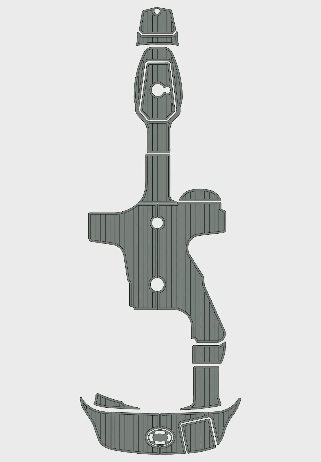 1 Kit EVA foam boat flooring Faux Teak Deck 2002-2008 Sea Ray 220 Sundeck