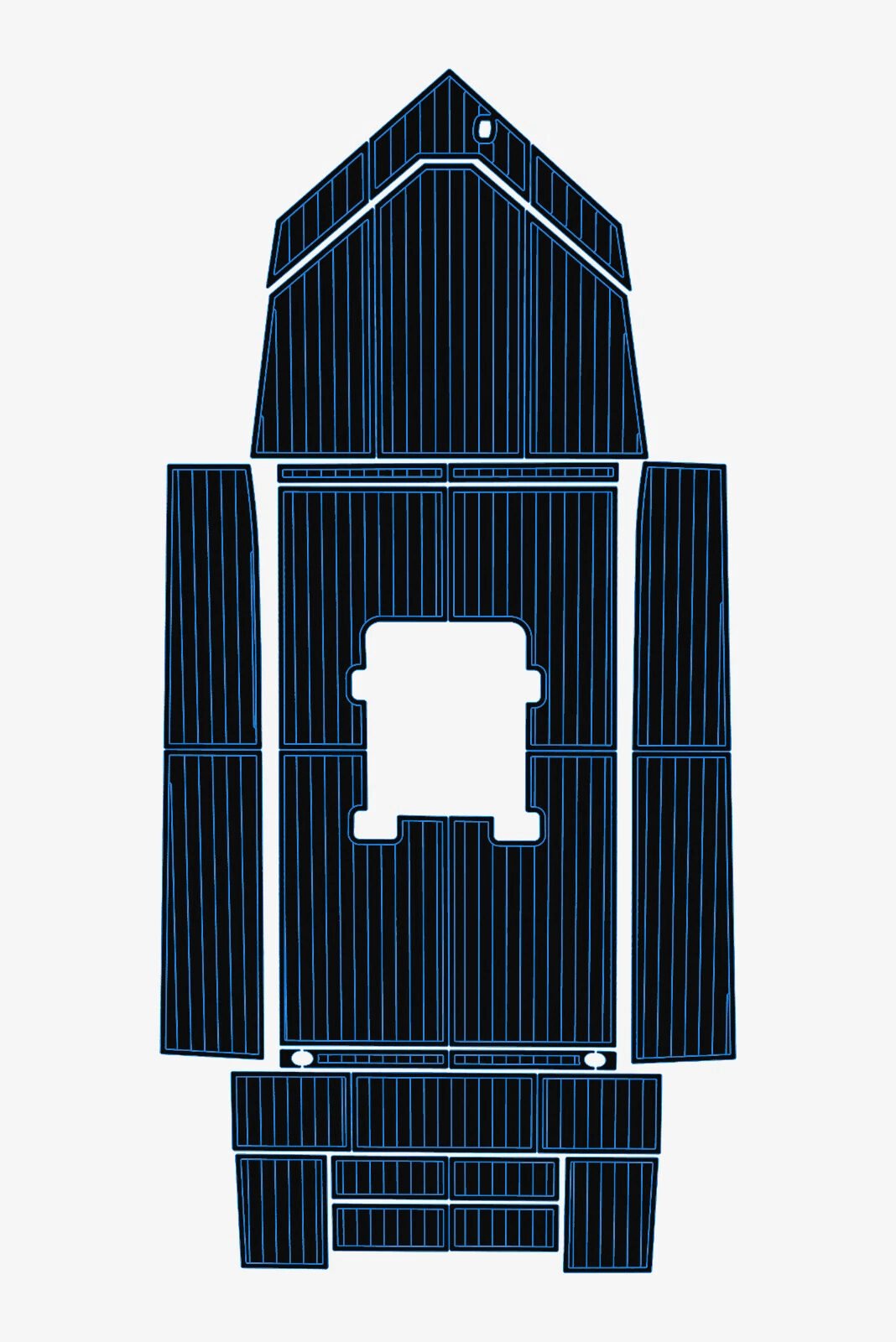 Picture 4 of 19 1 kit EVA foam Teak deck flooring 2003 AlumaCraft 20CC
